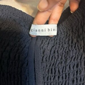 Gianni Bini Black Textured Dress